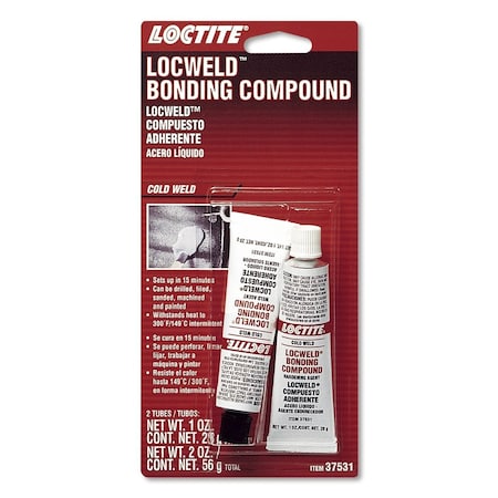 Loctite Epoxy LocWeld Bonding Compound 2-1oz Tubes 495540